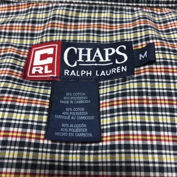 Men's Chaps Ralph Lauren Plaid Button Up LS Shirt - Picture 5 of 5